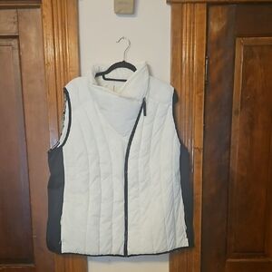 Calvin Klein Black and White Quilted Vest